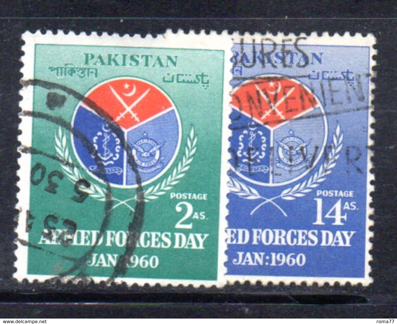 APR1753 - PAKISTAN 1960 , Serie Yvert N. 107/108 Usata  (2380A) Esercito - Pakistan