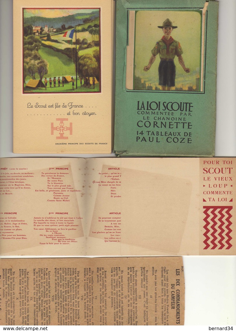 SCOUTISME 14 CARTES POSTALES LA LOI SCOUTE COMPLET DANS POCHETTE - Scoutisme