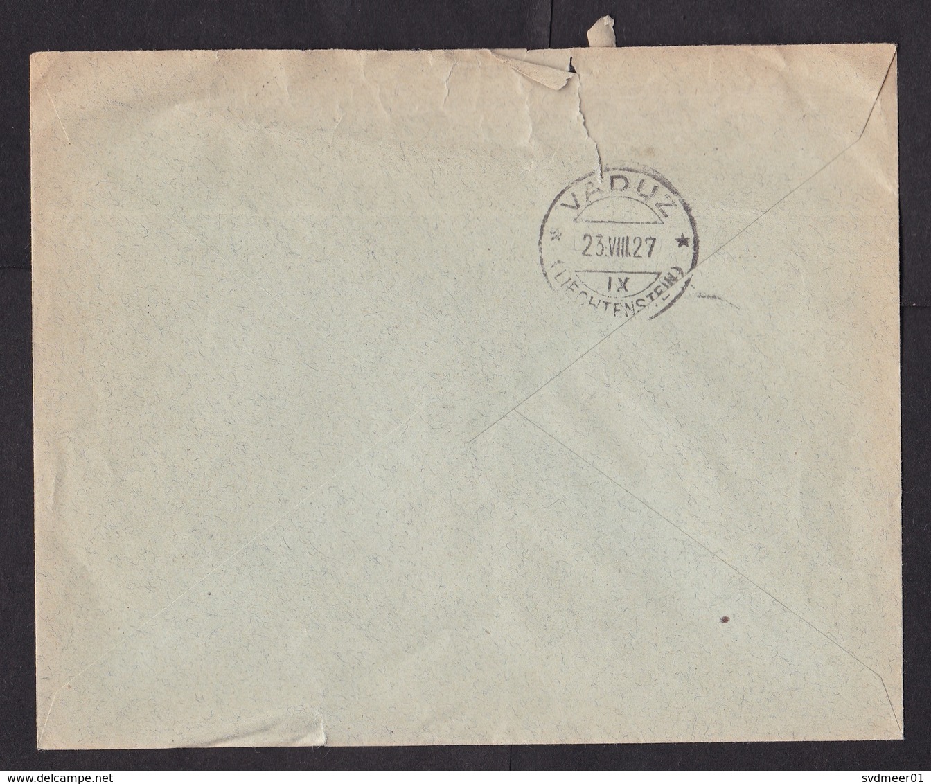 Liechtenstein: Cover, 1927, 1 Stamp, Cancel Schaan (damaged, See Scan) - Brieven En Documenten