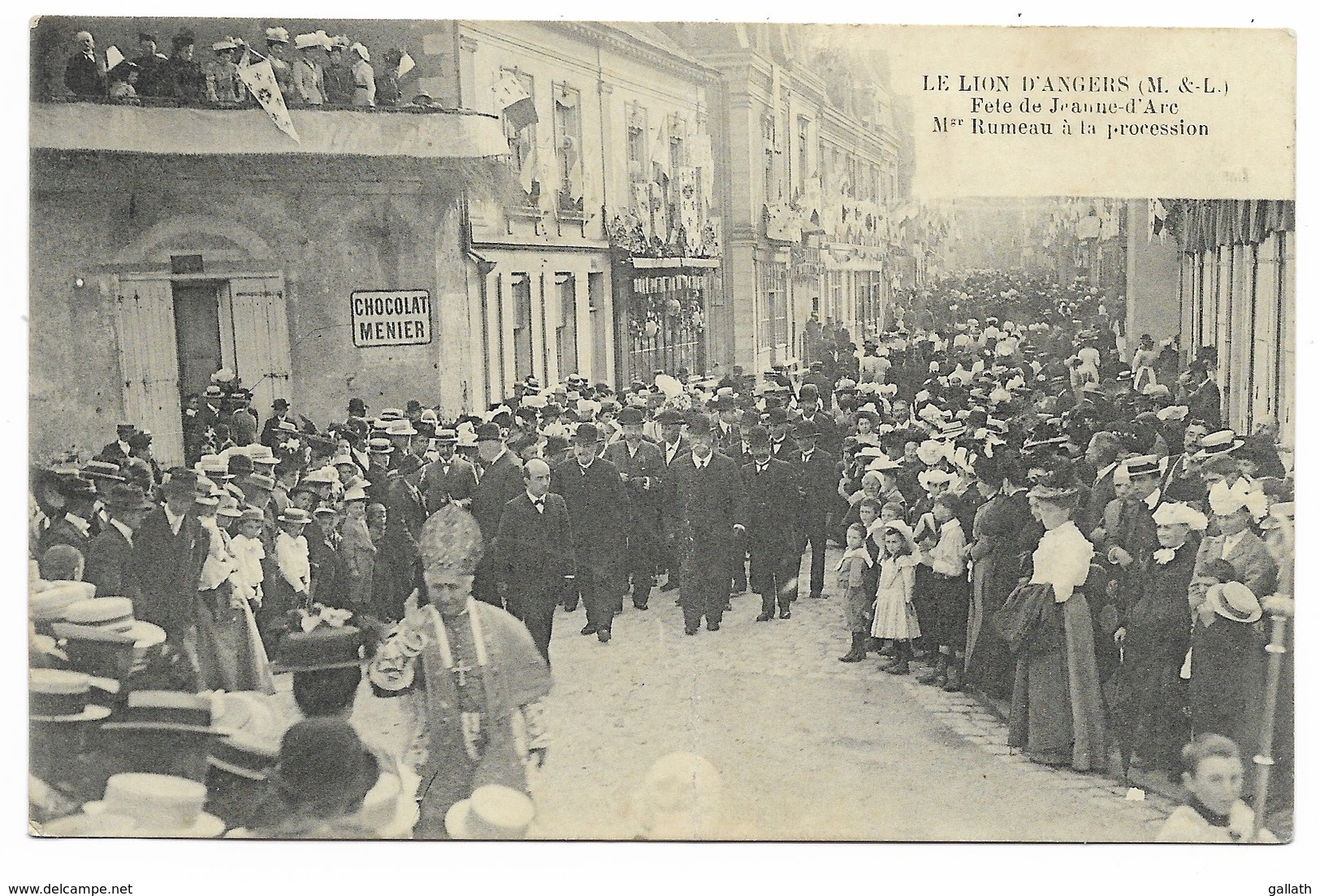 49-LE LION-D'ANGERS-Fête De Jeanne D'Arc, Mgr Rumeau à La Procession...  Animé  (pli Vertical) - Other & Unclassified