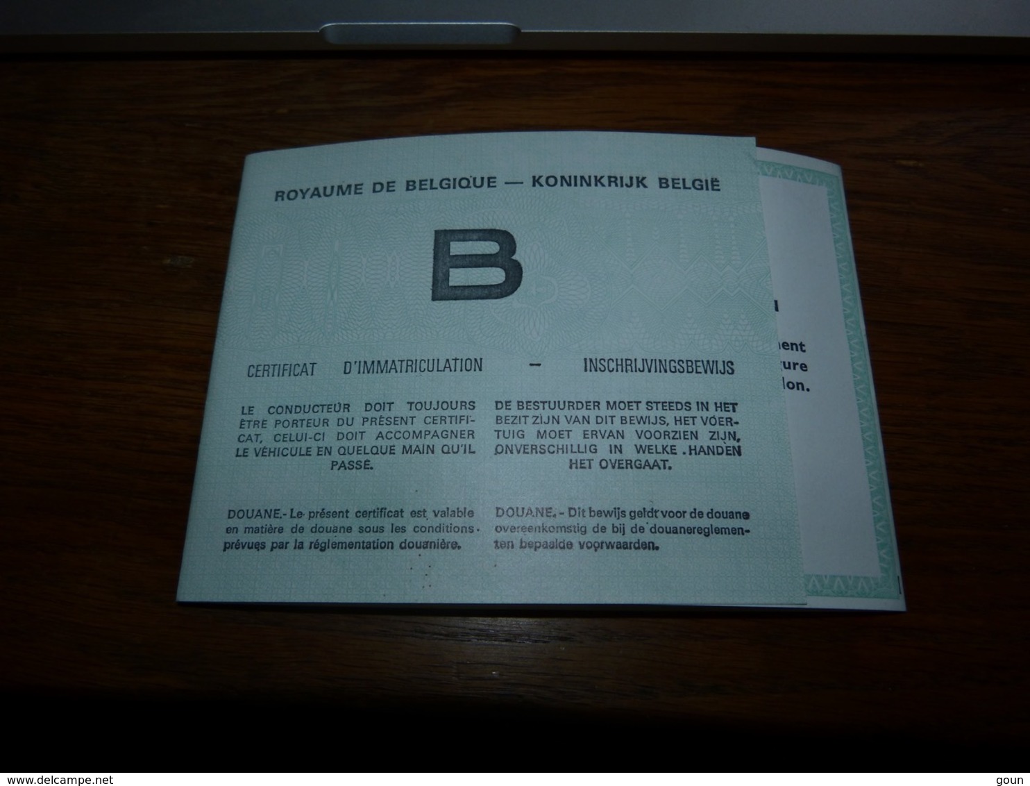 Carte Grise Belgique Voiture  Britisch Leyland 850 Année 1976 - Oldtimer Collection Mini Cooper Morris - Voitures