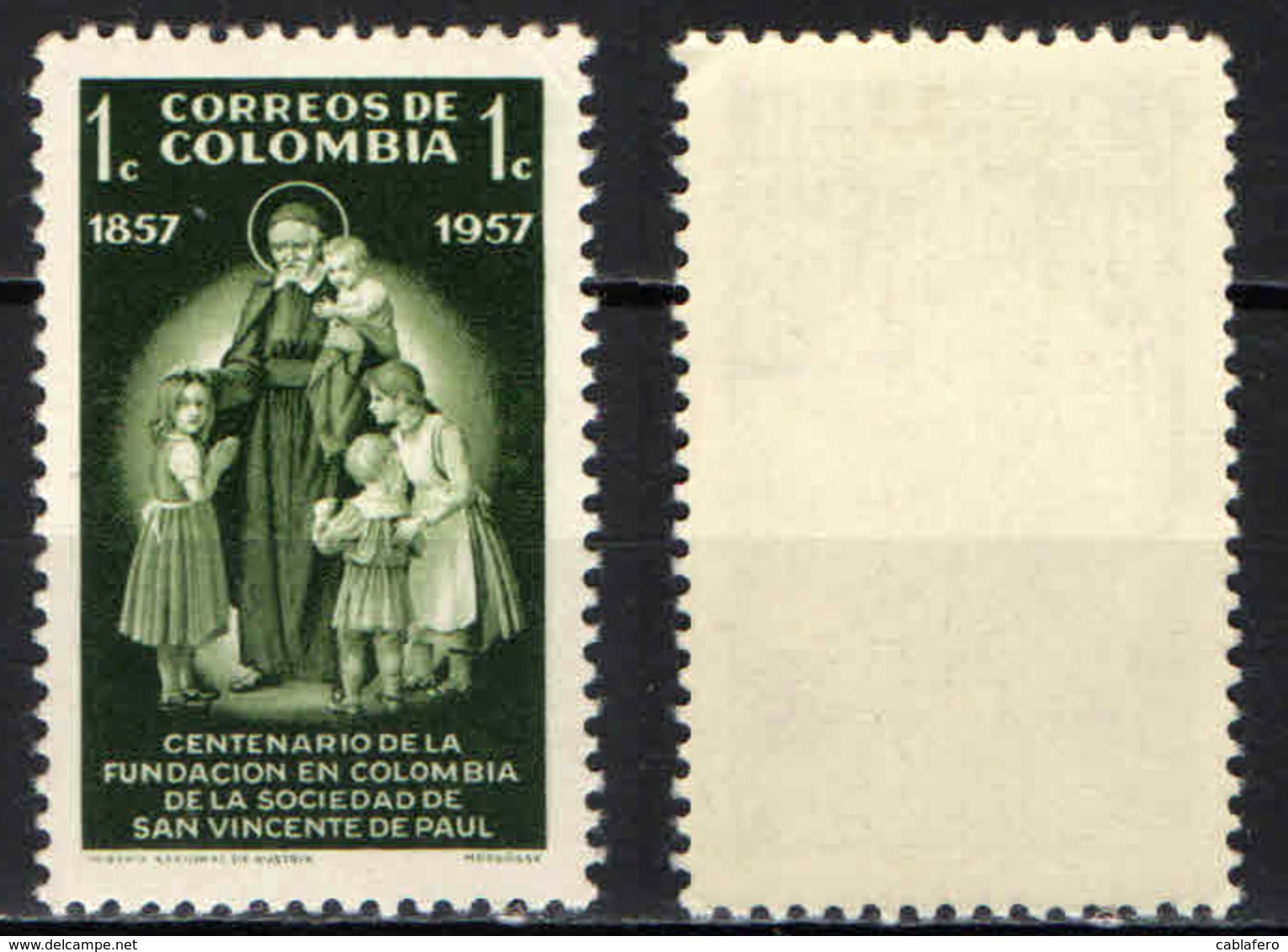 COLOMBIA - 1957 - SAN VINCENZO DA PAOLA - MNH - Colombia