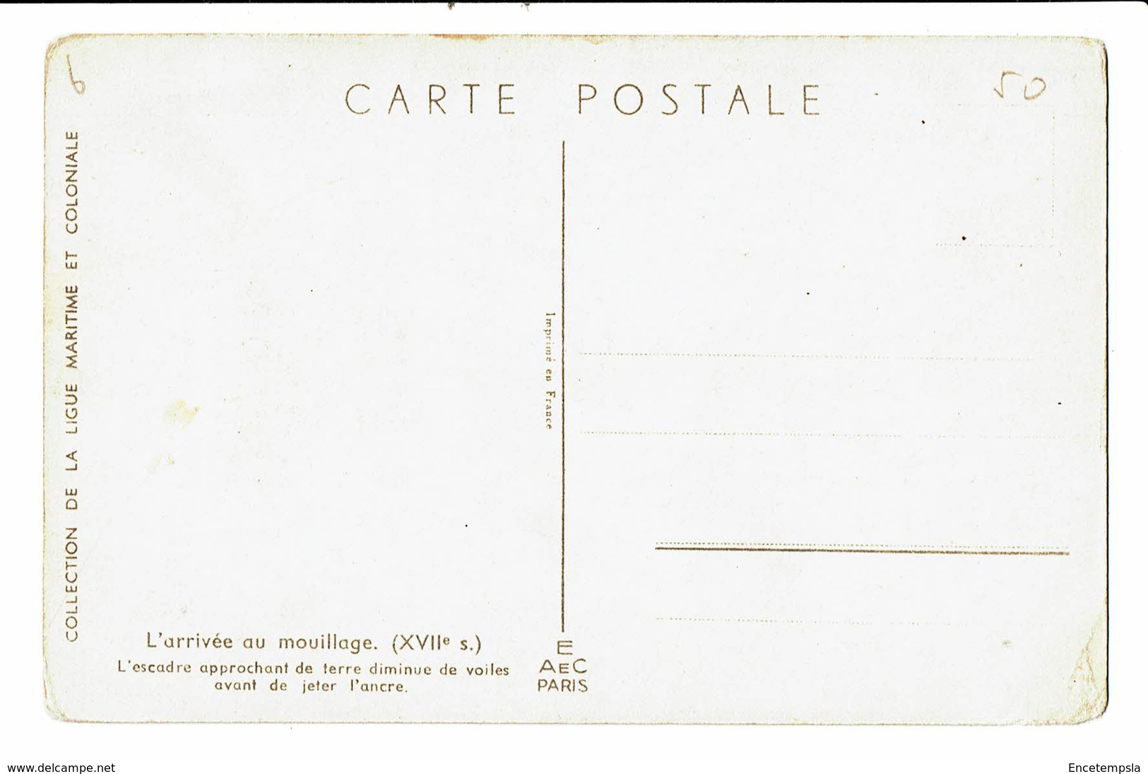 CPA - Carte Postale-France Voilier -L'arrivée Au Mouillage  XVII Siècle  VM4556 - Segelboote