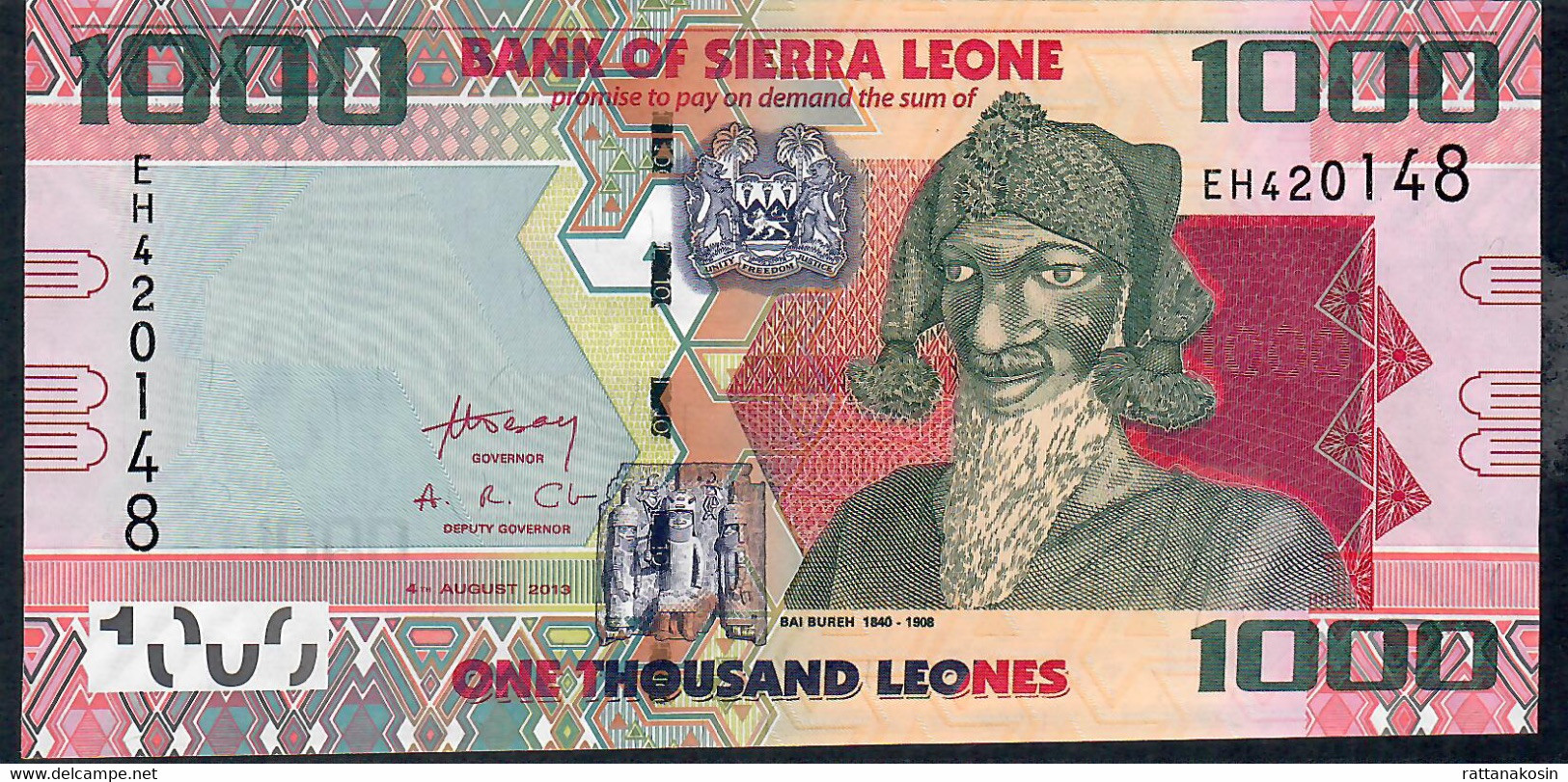 SIERRA LEONE  P30b 1000 LEONES 2013 #EH      UNC. - Sierra Leone