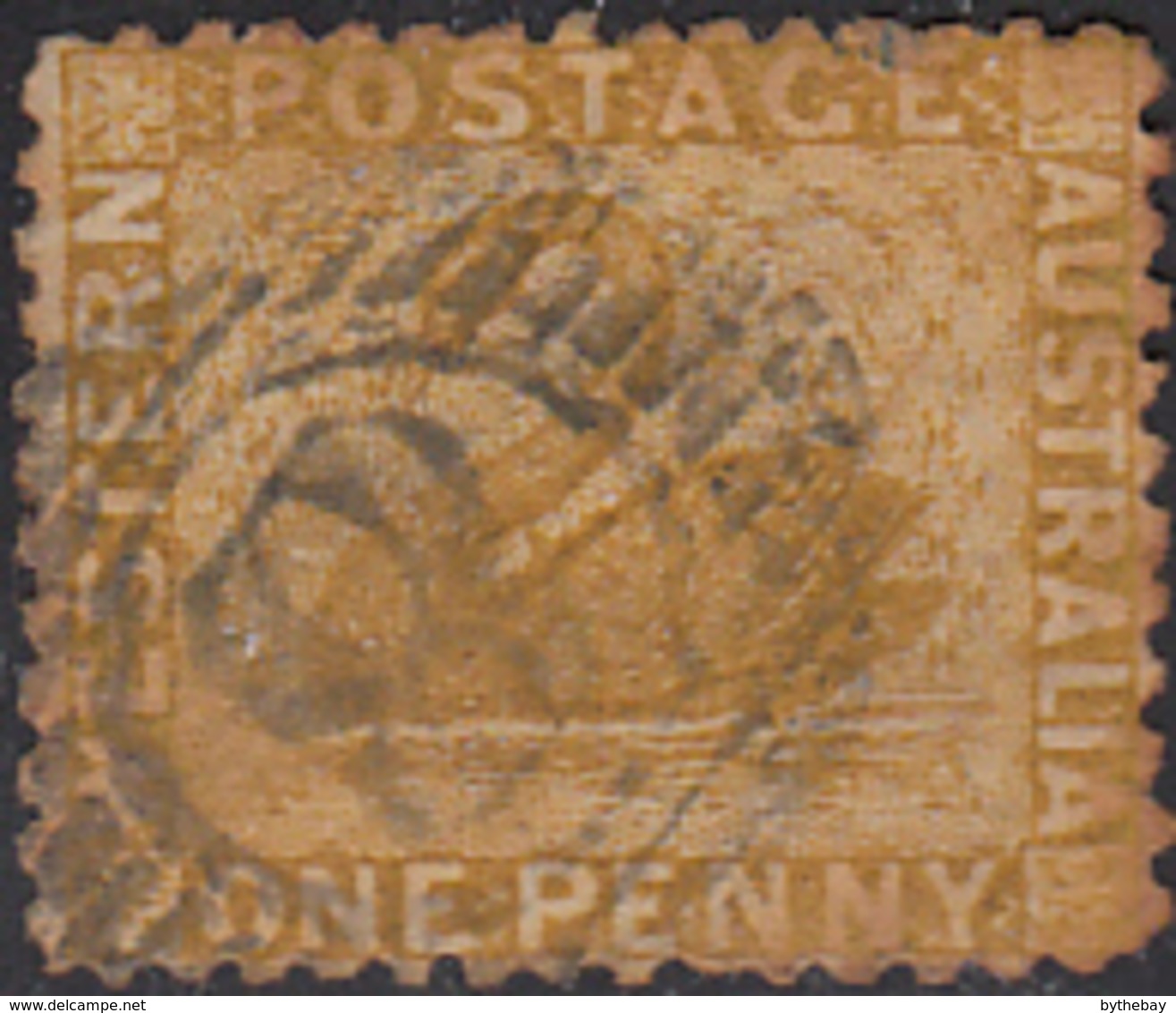 Western Australia 1865-79 Used Sc 30 1p Swan Cancel: 12-bar Numeral 8 (Nannup) - Oblitérés