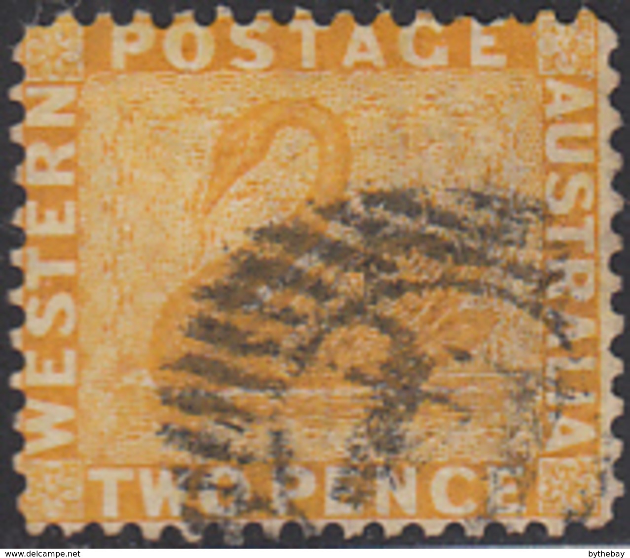 Western Australia 1865-79 Used Sc 31 2p Swan Cancel: 12-bar Numeral 14 (Marradong) - Oblitérés