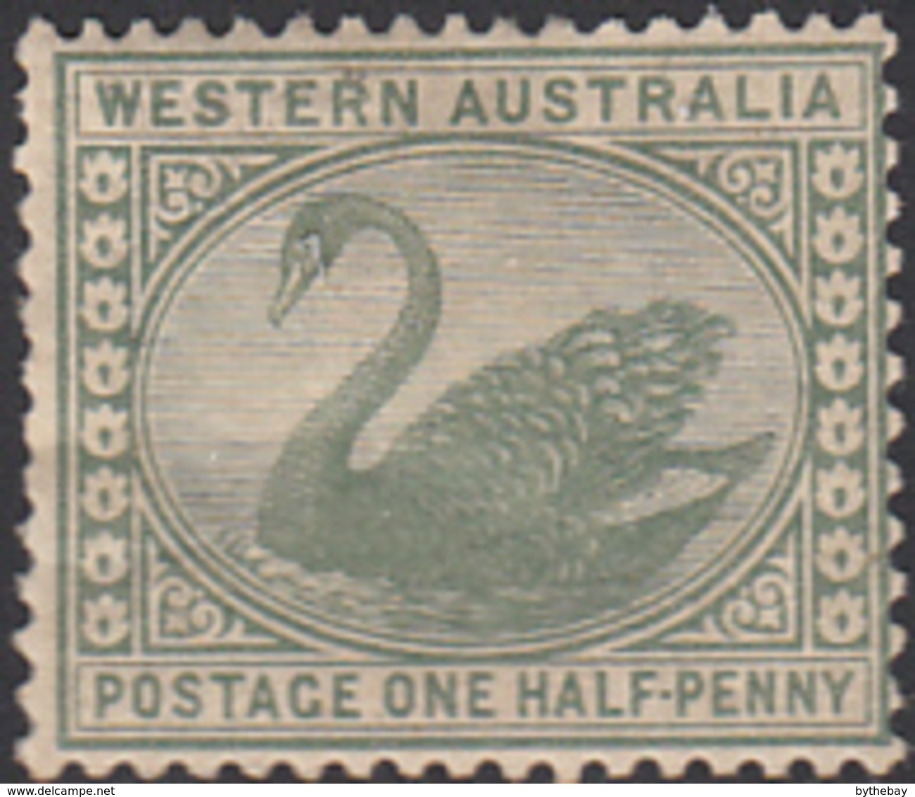 Western Australia 1885 MH Sc 58 1/2p Swan - Mint Stamps