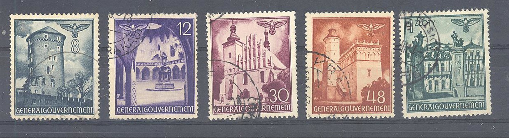 Reich General Gouvernement  Michel #  66 - 70 - Occupation 1938-45