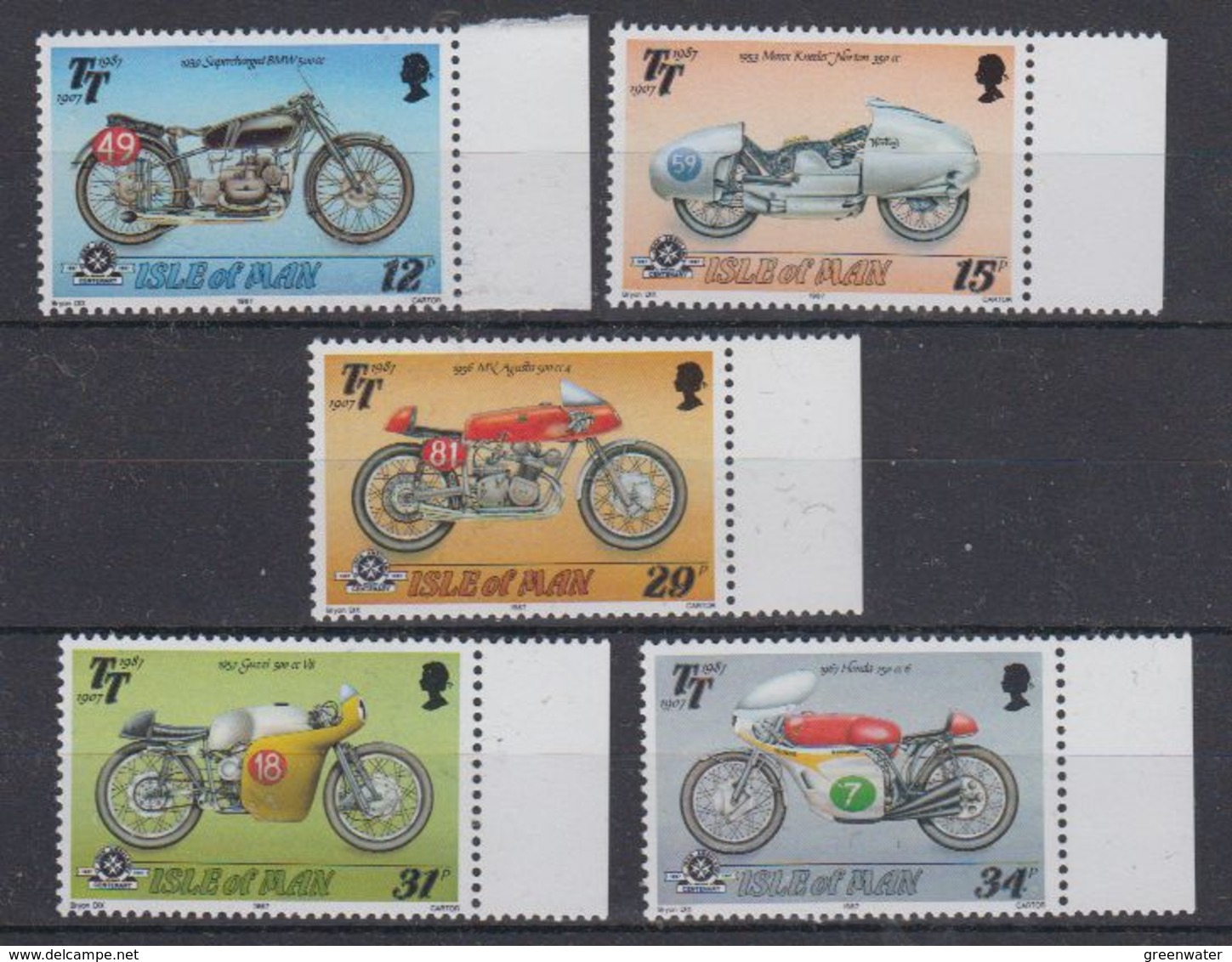 Isle Of Man 1987 TT Races 5v ** Mnh (43490A) - Isle Of Man