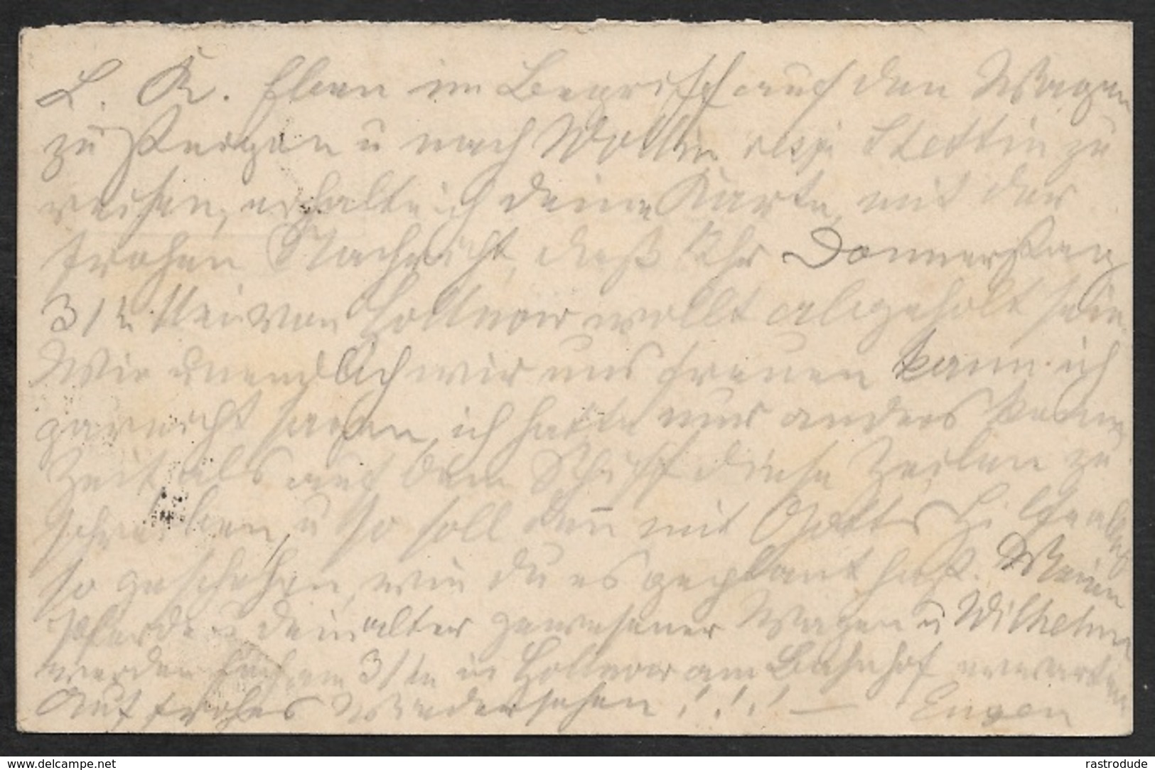 1883 - DR - Gz P13 Antwortteil Schiffspost - WOLLIN Per Dampfschiff Nach Wernigerode - Lettres & Documents