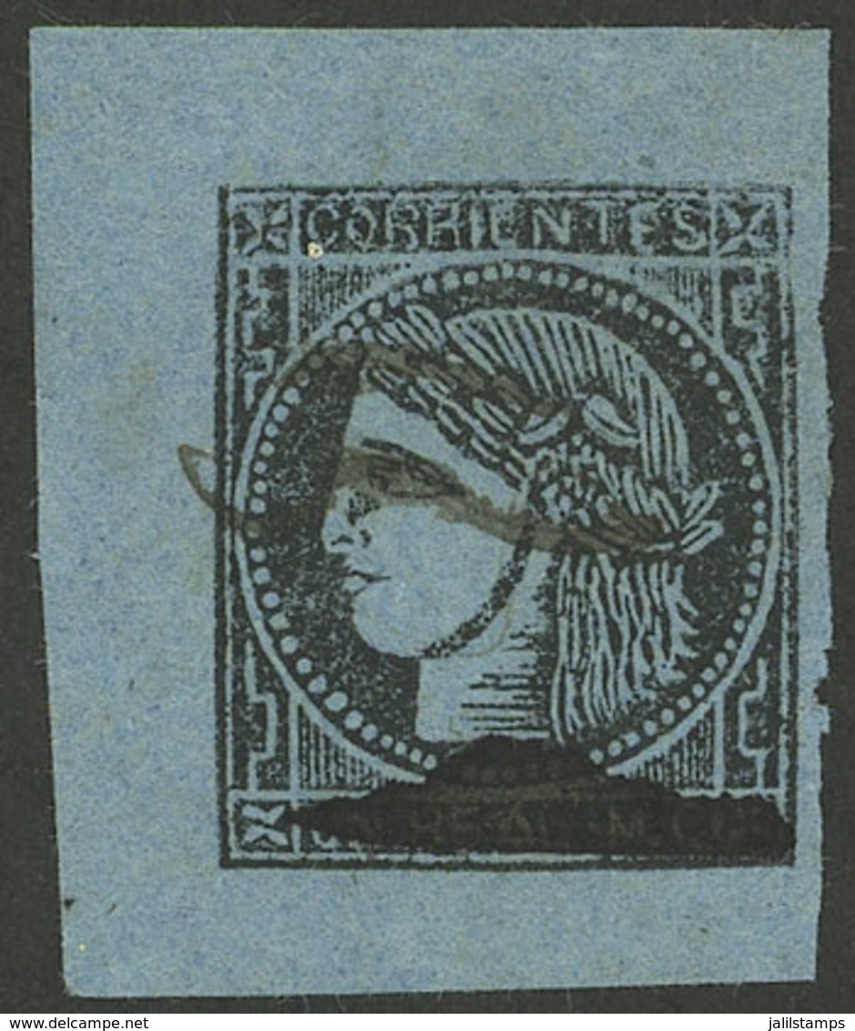 ARGENTINA: GJ.2, Provisional With Goose Quill Stroke Through The Value, Type 3, Pen Cancelled, VF Quality - Corrientes (1856-1880)