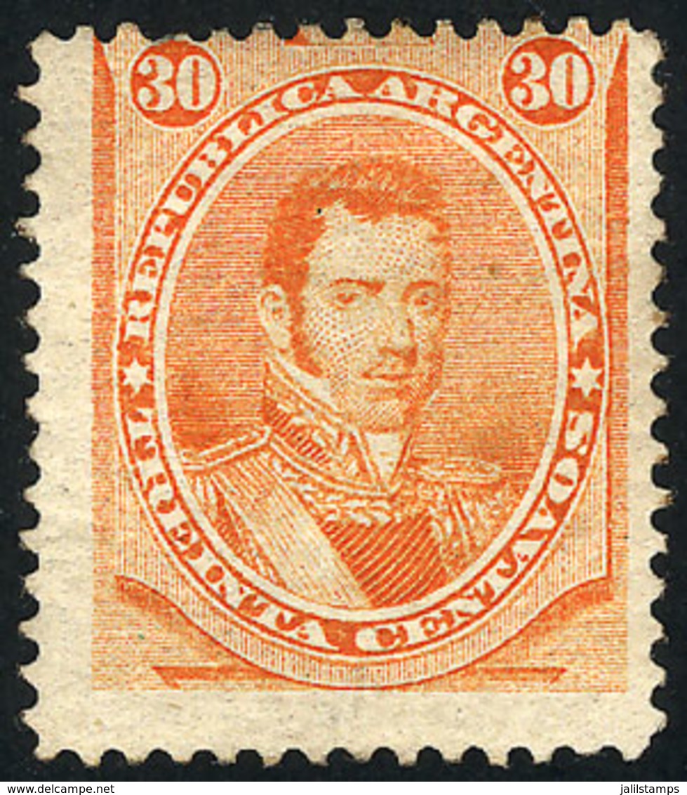 ARGENTINA: GJ.42, Alvear 30c., Very Nice Stamp, VF Quality - Other & Unclassified