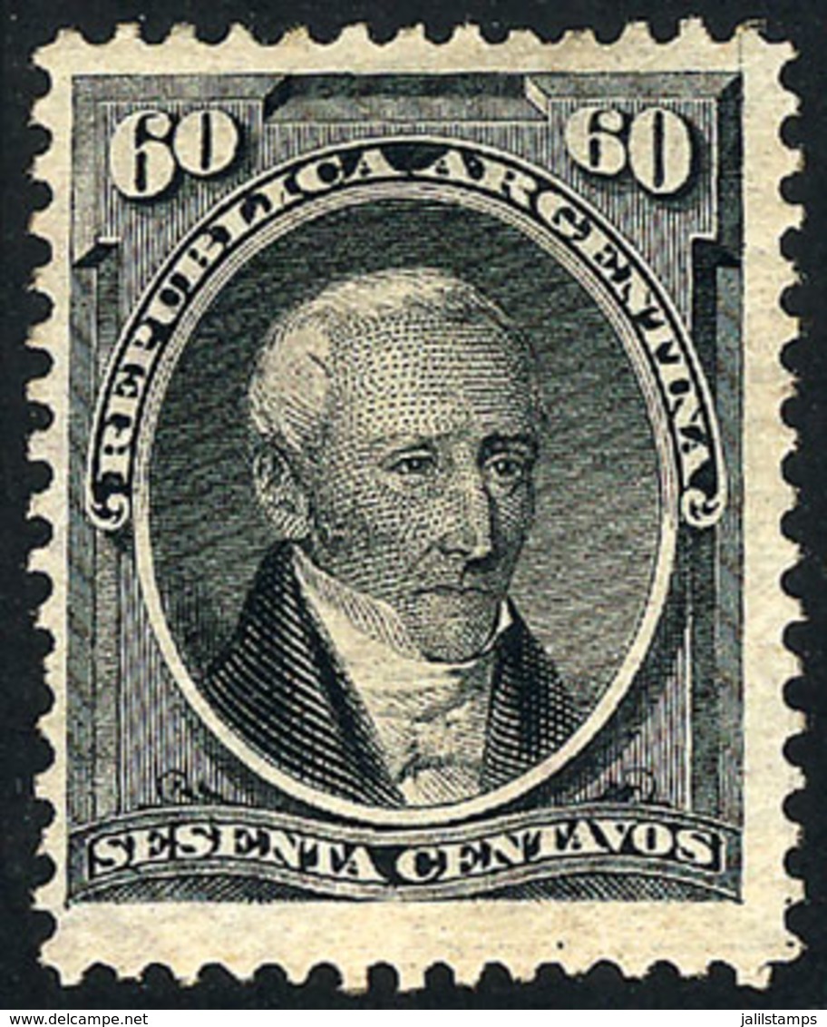 ARGENTINA: GJ.43, Posadas 60c., Printed In New York, Very Nice Stamp, VF Quality - Other & Unclassified