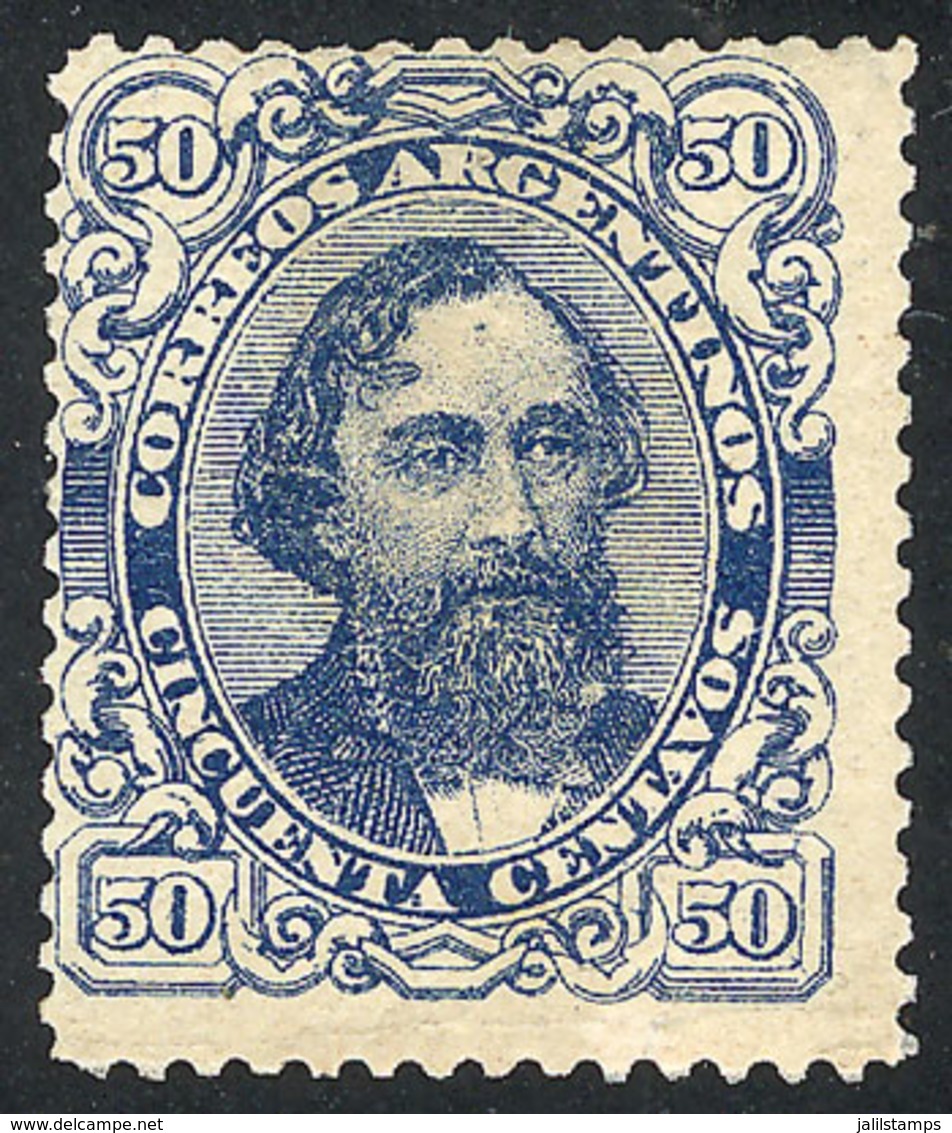 ARGENTINA: GJ.350, 50c. Mitre, Regummed, VF Quality - Autres & Non Classés