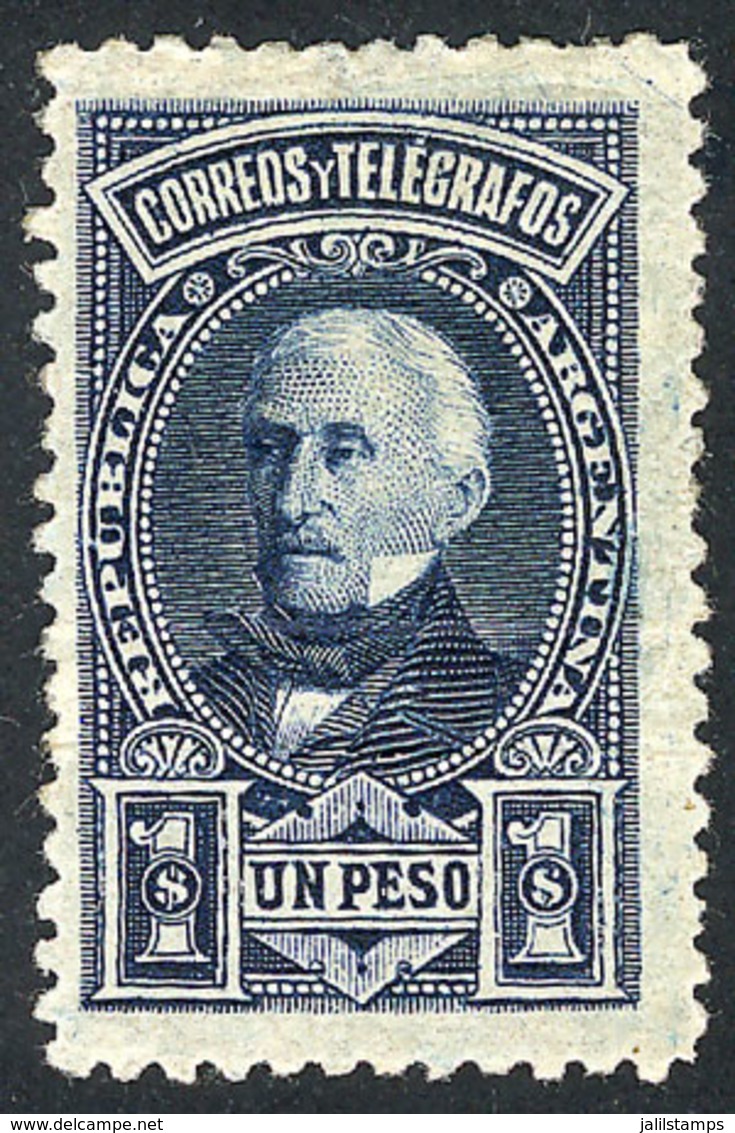 ARGENTINA: GJ.115, 1P. San Martín, With Light Crease, Excellent Appearance - Autres & Non Classés