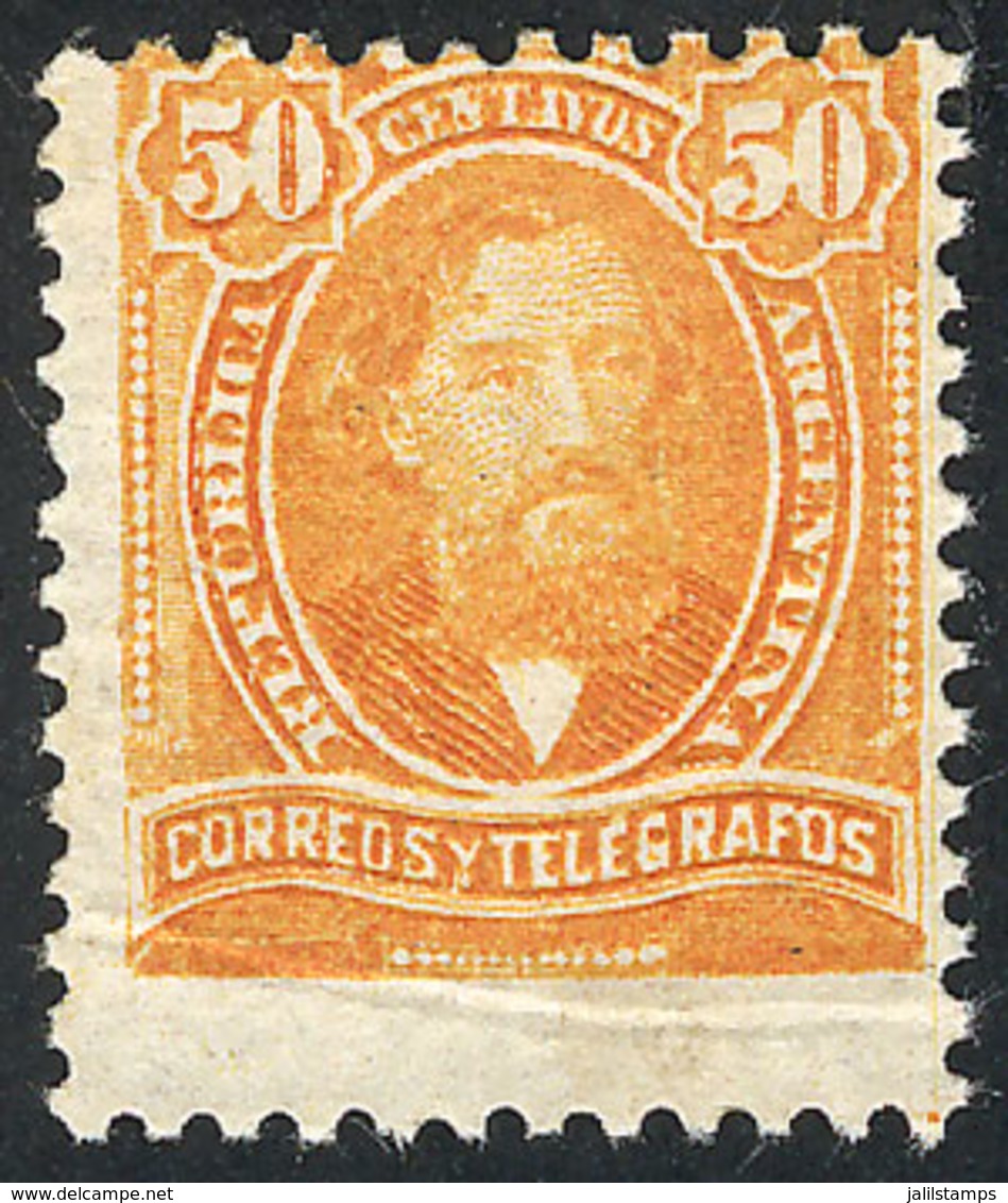 ARGENTINA: GJ.130, 50c. Mitre, Perf 11½x12, Unused, Without Gum, VF Quality - Other & Unclassified