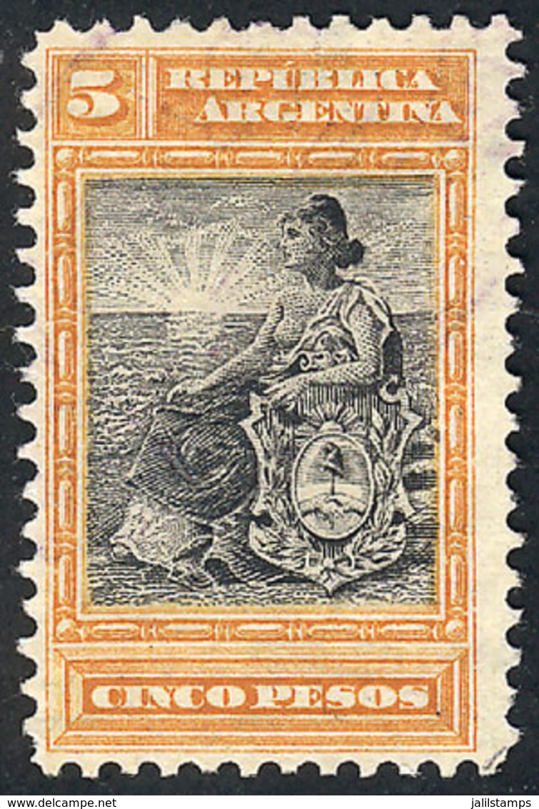 ARGENTINA: GJ.236, 5P. Seated Liberty, Unused, Without Gum, VF Quality - Altri & Non Classificati