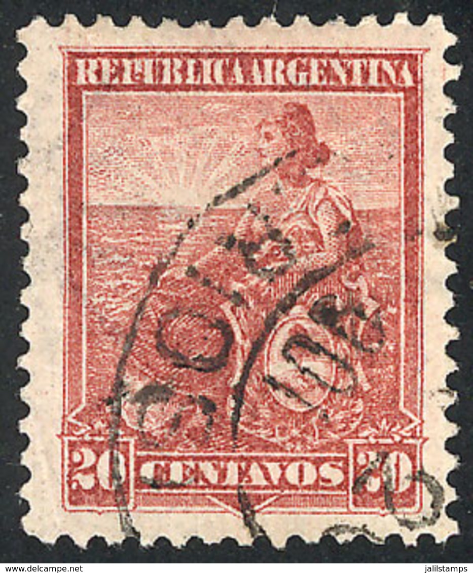 ARGENTINA: GJ.251, 20c. Seated Liberty, Perf 12¼, Used, VF Quality - Other & Unclassified