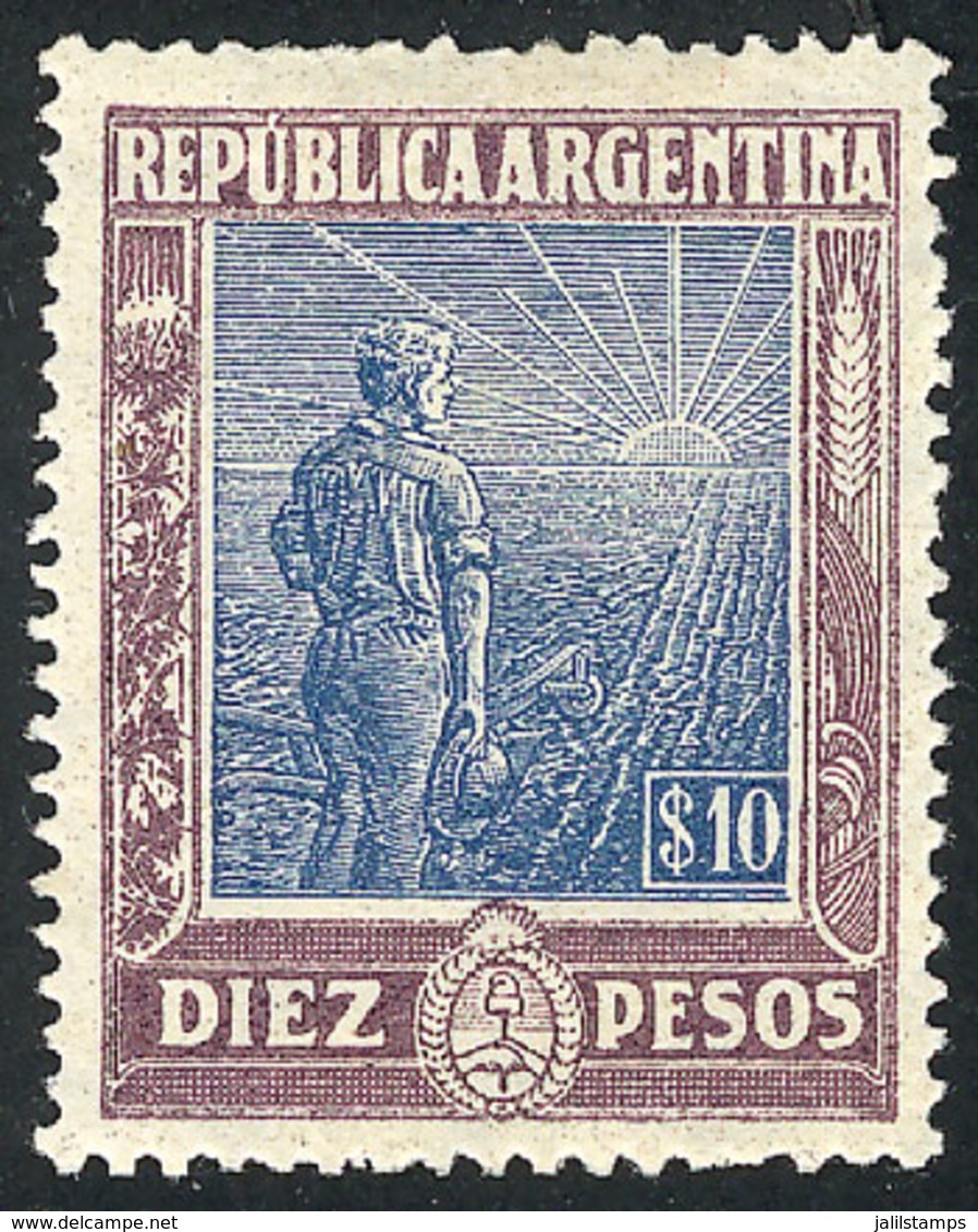 ARGENTINA: GJ.361, 10P. Plowman, Fine Quality - Autres & Non Classés