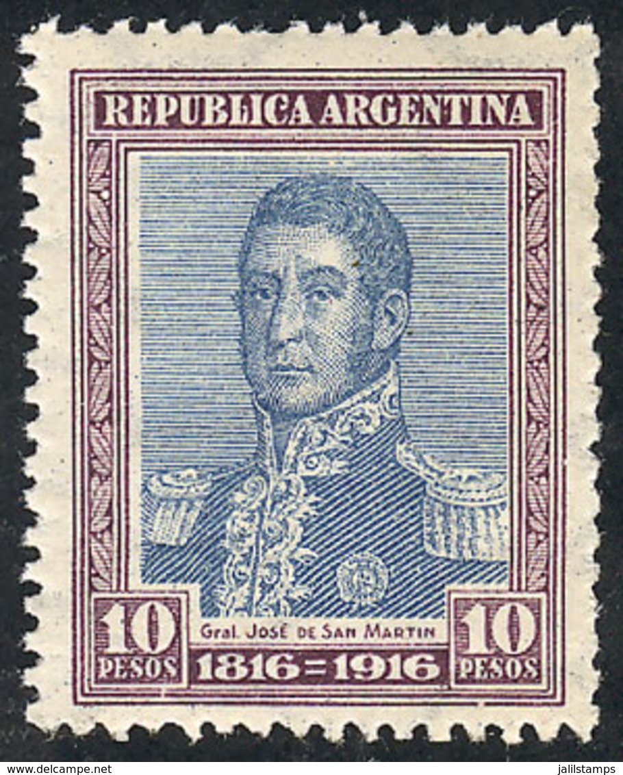 ARGENTINA: GJ.421, 10P. Centenary Of Independence, VF Quality - Autres & Non Classés