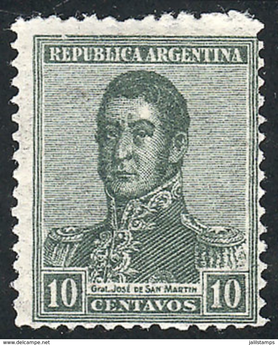 ARGENTINA: GJ.505, 10c. San Martín, Multiple Suns Wmk, Perf 13¼, MNH, VF Quality - Altri & Non Classificati