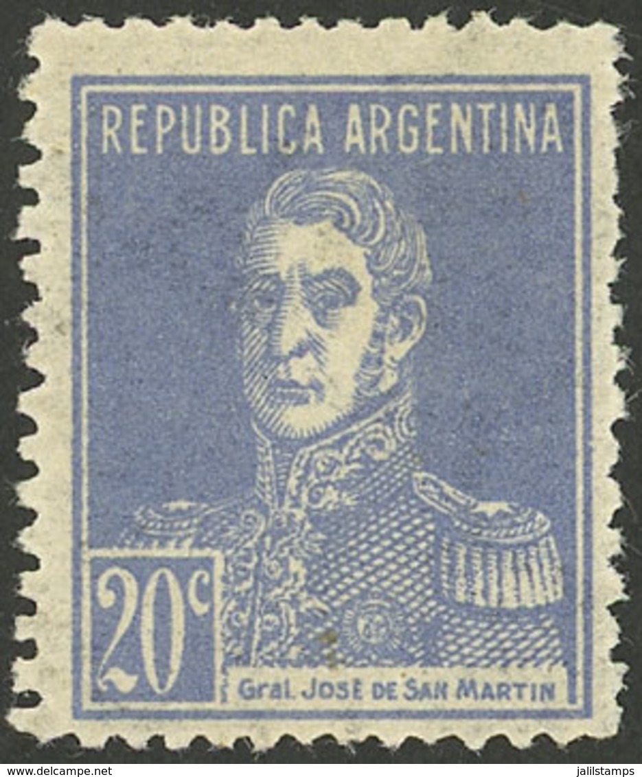 ARGENTINA: GJ.631, 20c. San Martín, AP Watermark, Very Nice - Autres & Non Classés