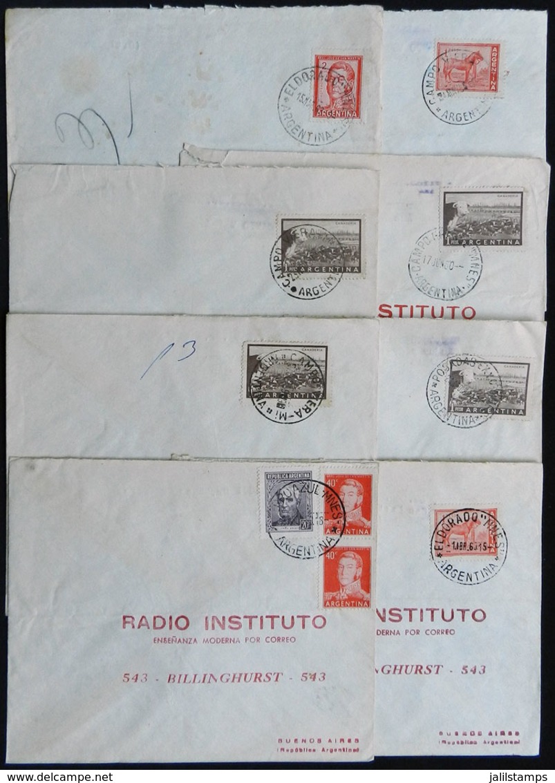 ARGENTINA: 8 Covers Mailed Between 1956/1962 From Various Towns In The Province Of MISIONES To Buenos Aires, Varied Rate - Cartas & Documentos
