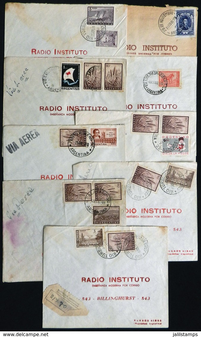 ARGENTINA: 9 Covers Mailed Betweeen 1958/1969 From Various Towns Of The Province Of SANTA CRUZ To Buenos Aires, Varied R - Lettres & Documents