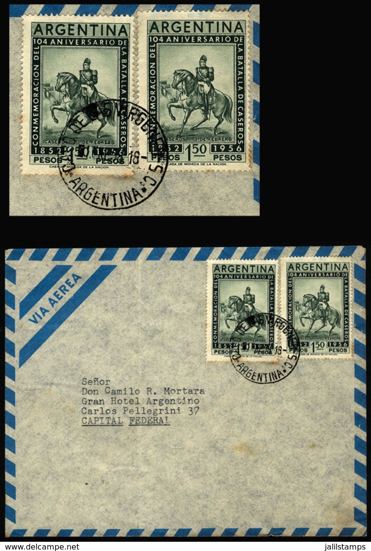 ARGENTINA: Airmail Cover Sent From "CABO DE LAS VIRGENES" (Santa Cruz) To Buenos Aires In JA/1958, VF Quality" - Storia Postale