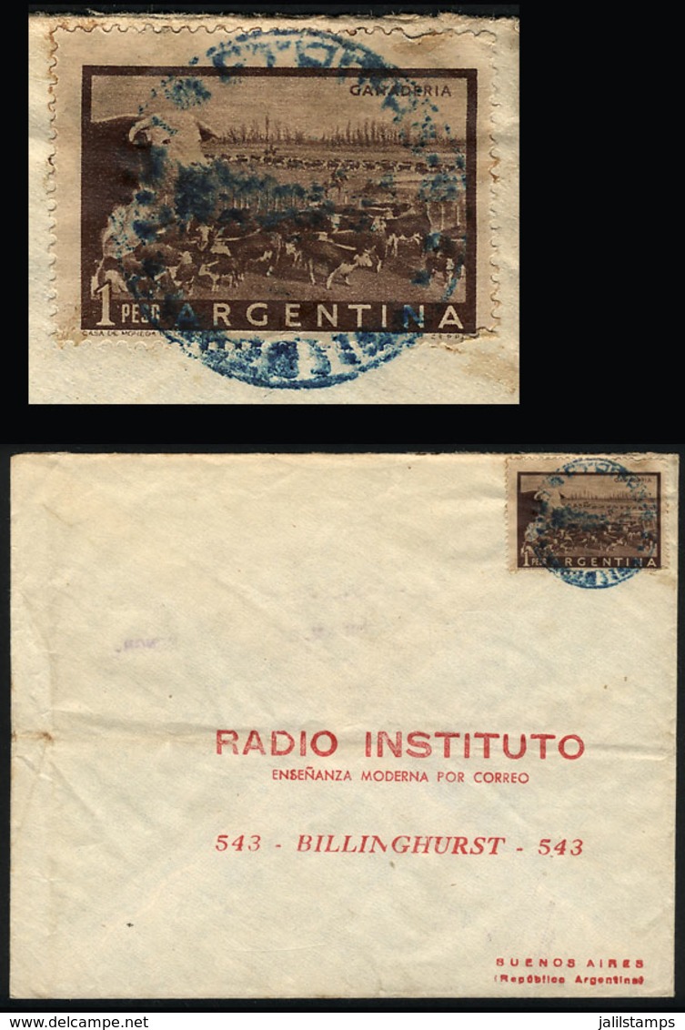 ARGENTINA: Cover Posted In Circa 1960 From ESTACIÓN KILÓMETRO 83 (B.Aires) To Buenos Aires, With Green-blue Postmark - Storia Postale