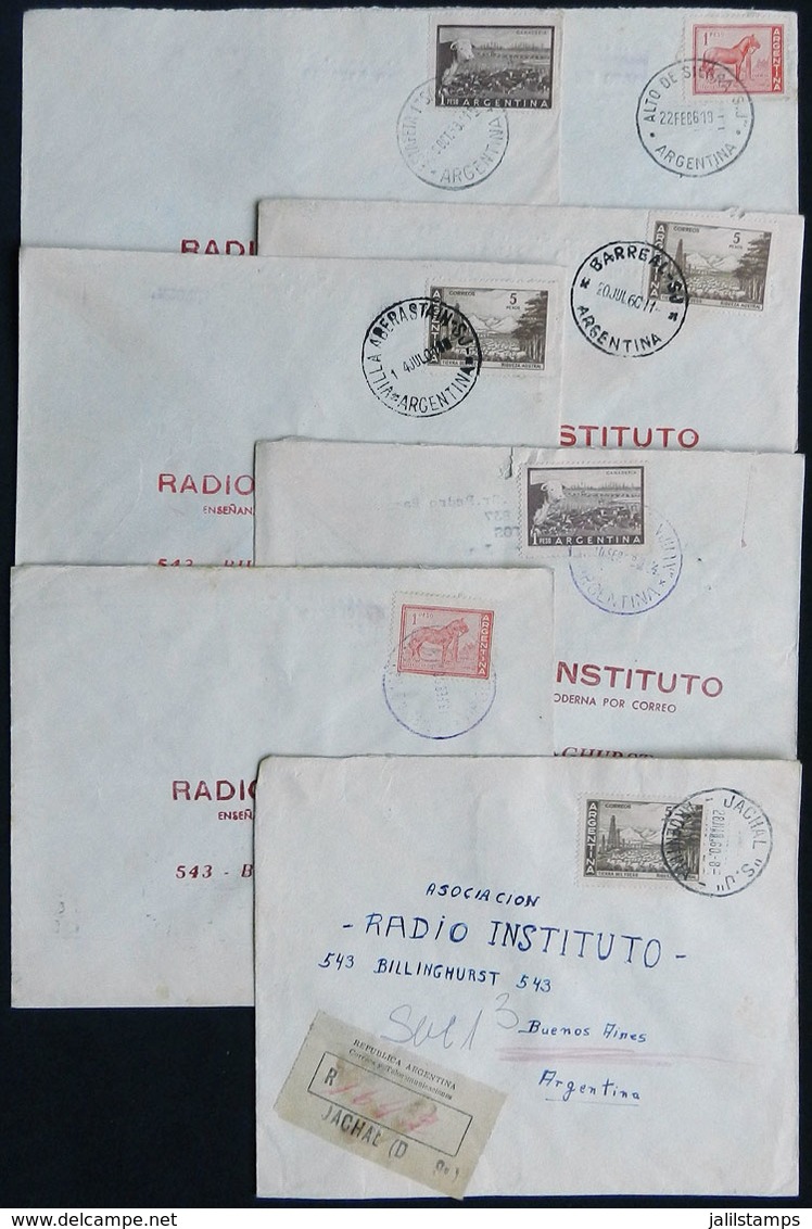 ARGENTINA: 7 Covers Mailed Between 1959/1961 From Various Towns In The Province Of SAN JUAN To Buenos Aires, With Varied - Lettres & Documents