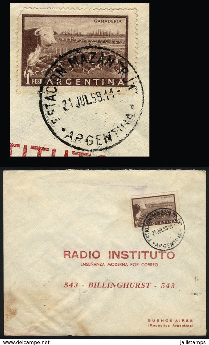 ARGENTINA: Cover Sent From ESTACIÓN MAZÁN (La Rioja) To Buenos Aires On 24/JUL/1959 - Storia Postale