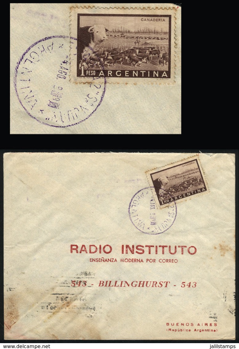 ARGENTINA: Cover Posted On 4/AU/1959 With Violet Cancel Of "ESTAFETA 2 SAN JUAN" To Buenos Aires" - Lettres & Documents