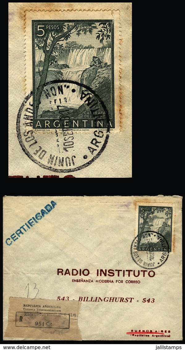 ARGENTINA: Registered Cover Sent From JUNÍN DE LOS ANDES (Neuquén) To Buenos Aires On 10/SE/1959, Franked With $5 Iguazú - Covers & Documents