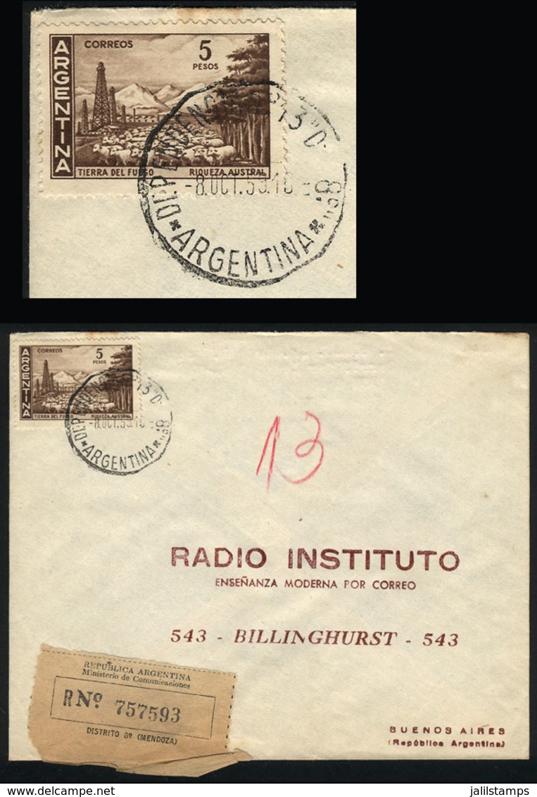 ARGENTINA: Registered Cover Sent From Godoy Cruz (Mendoza) To Buenos Aires On 8/OC/1959, Cancelled "DEPENDENCIA N.º13",  - Cartas & Documentos