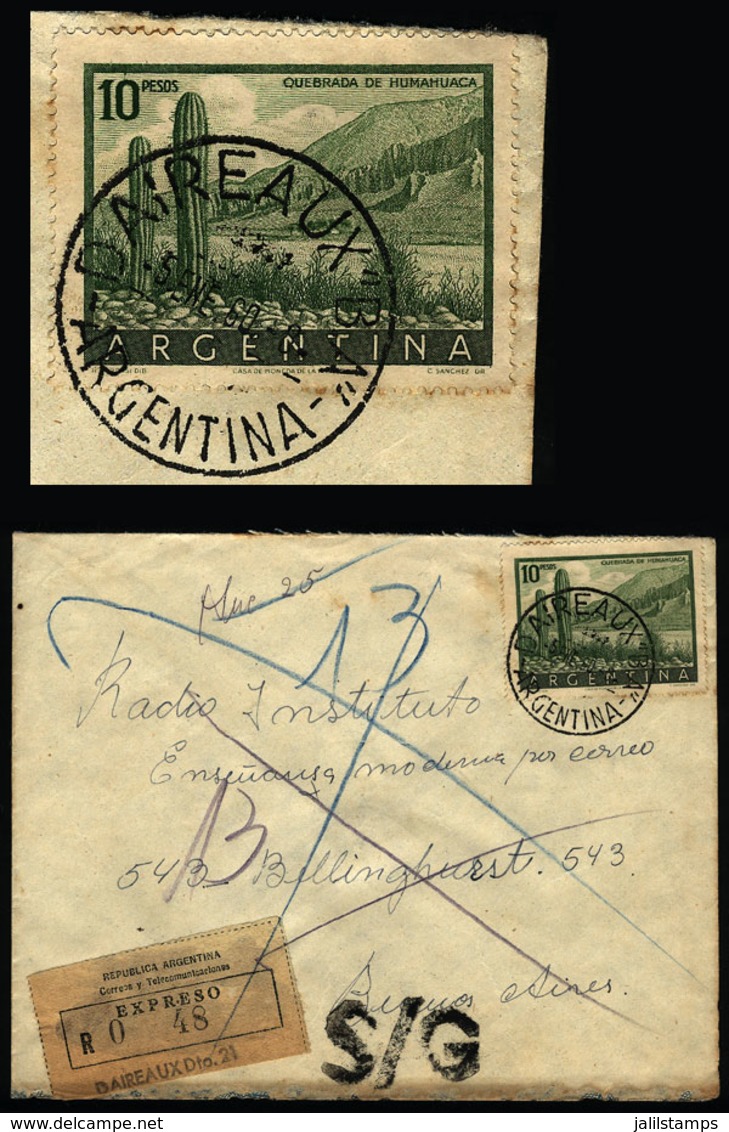 ARGENTINA: Express Cover Sent From DAIREAUX (Buenos Aires) On 5/JA/1960 To Buenos Aires City, Franked With 10P. Humahuac - Lettres & Documents