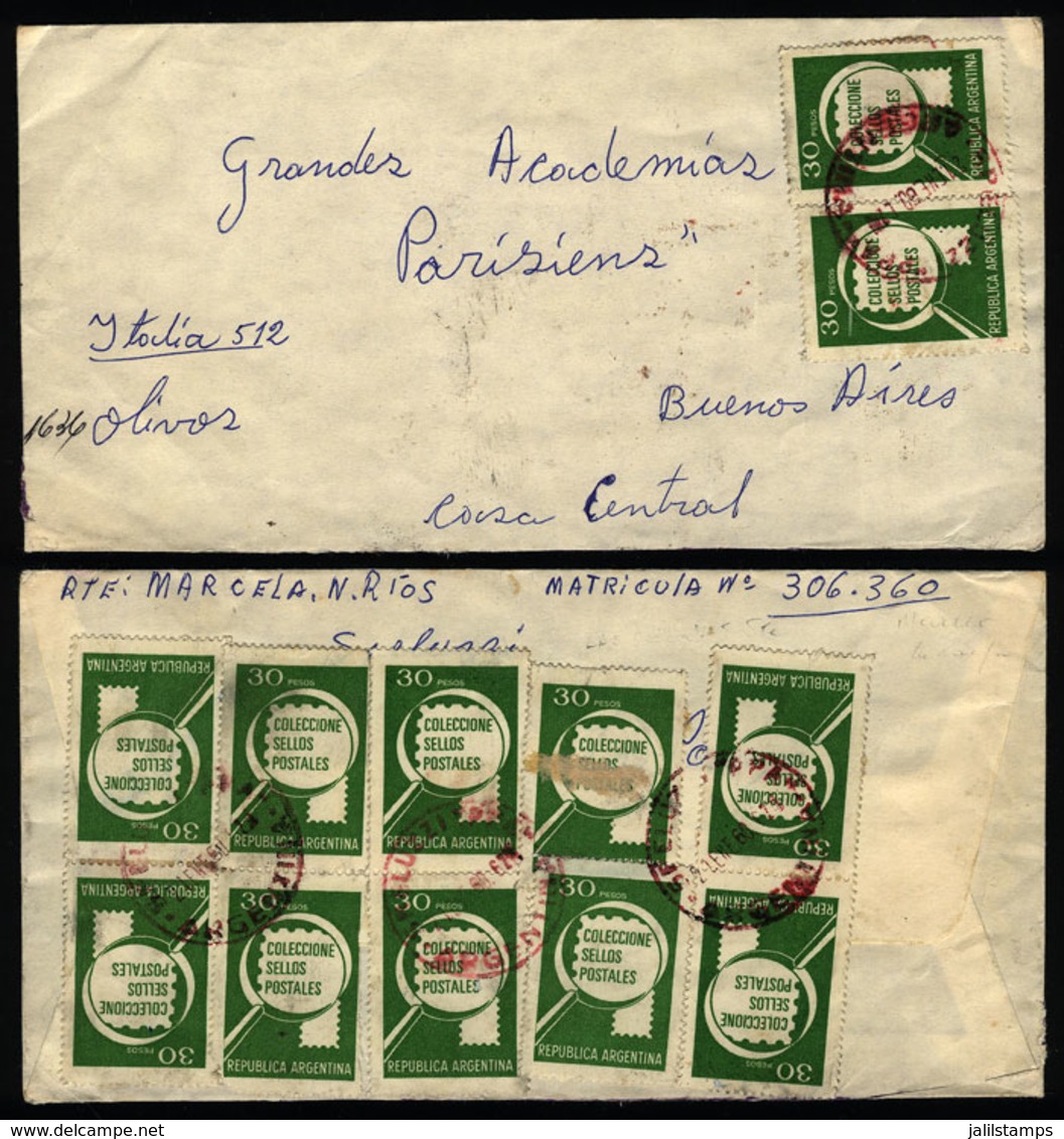 ARGENTINA: Cover Sent From "SPELUZZI" (La Pampa) To Buenos Aires On 21/JA/1960, RED Postmark, With INFLA Postage Of $360 - Cartas & Documentos