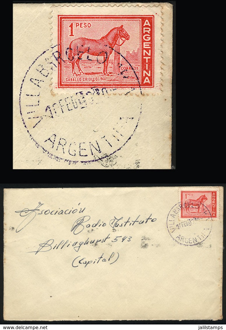 ARGENTINA: Cover With Violet Postmark Of "VILLA BARCELO" (B.Aires) To Buenos Aires On 10/FE/1960, VF Quality" - Cartas & Documentos