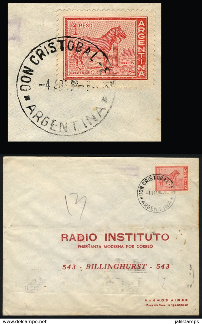 ARGENTINA: Cover Sent From DON CRISTÓBAL (Entre Rios) To Buenos Aires On 4/AP/1960, VF Quality - Lettres & Documents