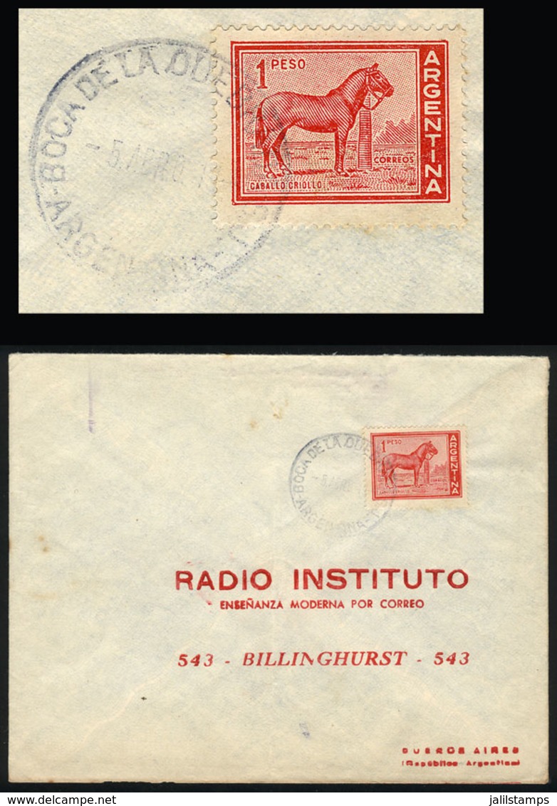 ARGENTINA: Cover With Blue Postmark Of "BOCA DE LA QUEBRADA" (San Juan) Sent To Buenos Aires On 5/AP/1960, VF Quality" - Cartas & Documentos