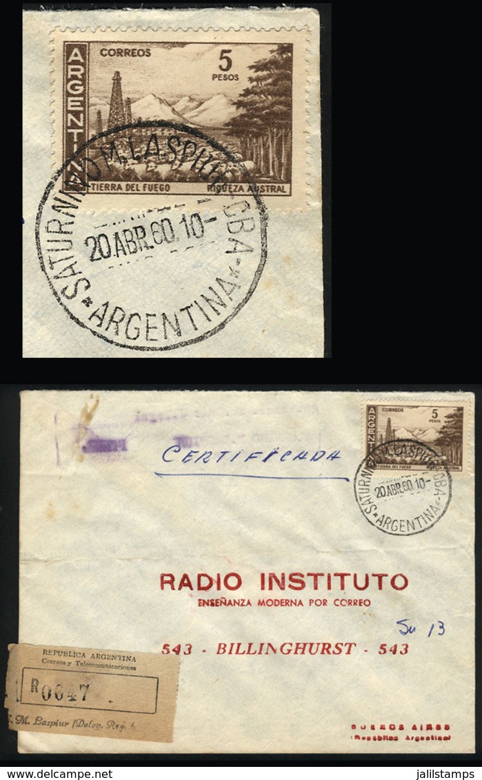 ARGENTINA: Registered Cover Sent From SATURNINO M. LASPIUR (Córdoba) To Buenos Aires On 20/AP/1960, VF Quality - Storia Postale