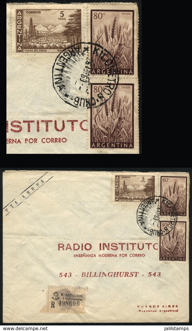 ARGENTINA: Airmail Cover With Postmark Of "KILOMETRO 8" (Chubut) Sent To Buenos Aires On 26/AP/1960, VF Quality" - Brieven En Documenten