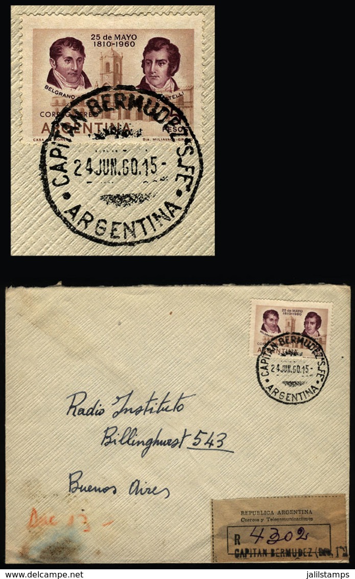 ARGENTINA: Cover Sent From CAPITÁM BERMÚDEZ (Santa Fe) To Buenos Aires On 24/JUN/1960 - Brieven En Documenten