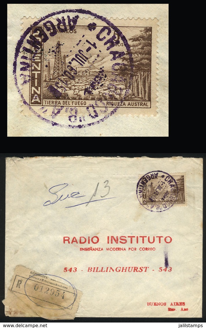 ARGENTINA: Reigstered Cover With Violet Postmark Of CHACABUCO Sent To Buenos Aires On 1/JUL/1960 - Cartas & Documentos
