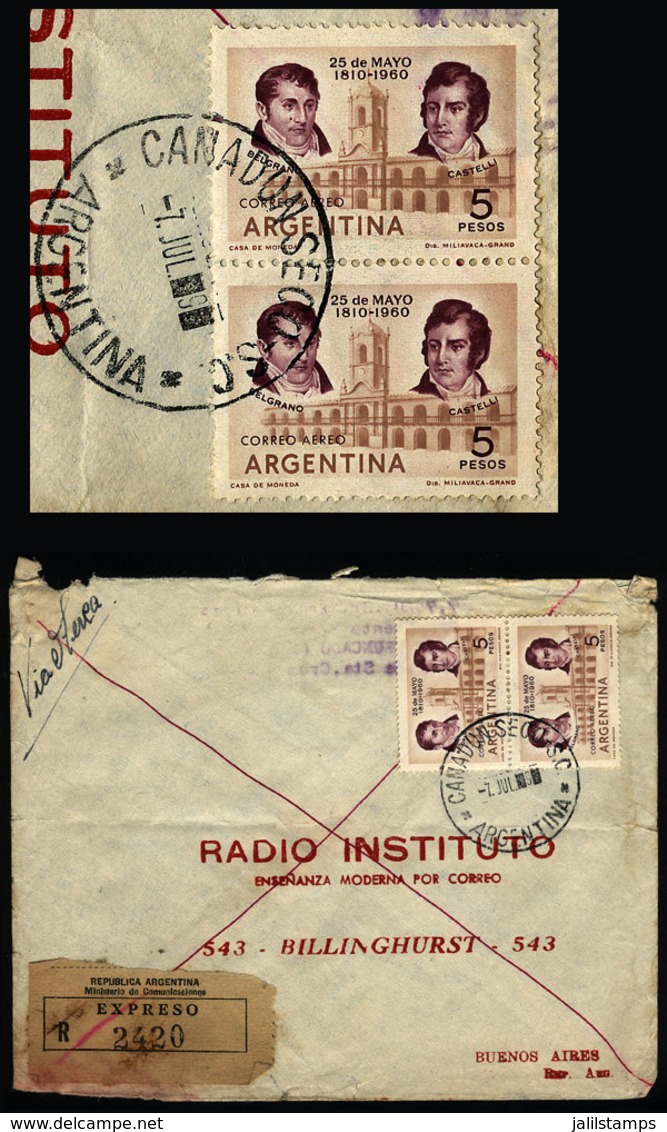 ARGENTINA: Express Airmail Cover With Postmark Of "CAÑADON SECO" (Santa Cruz) Sent To Buenos Aires On 7/JUL/1960" - Lettres & Documents