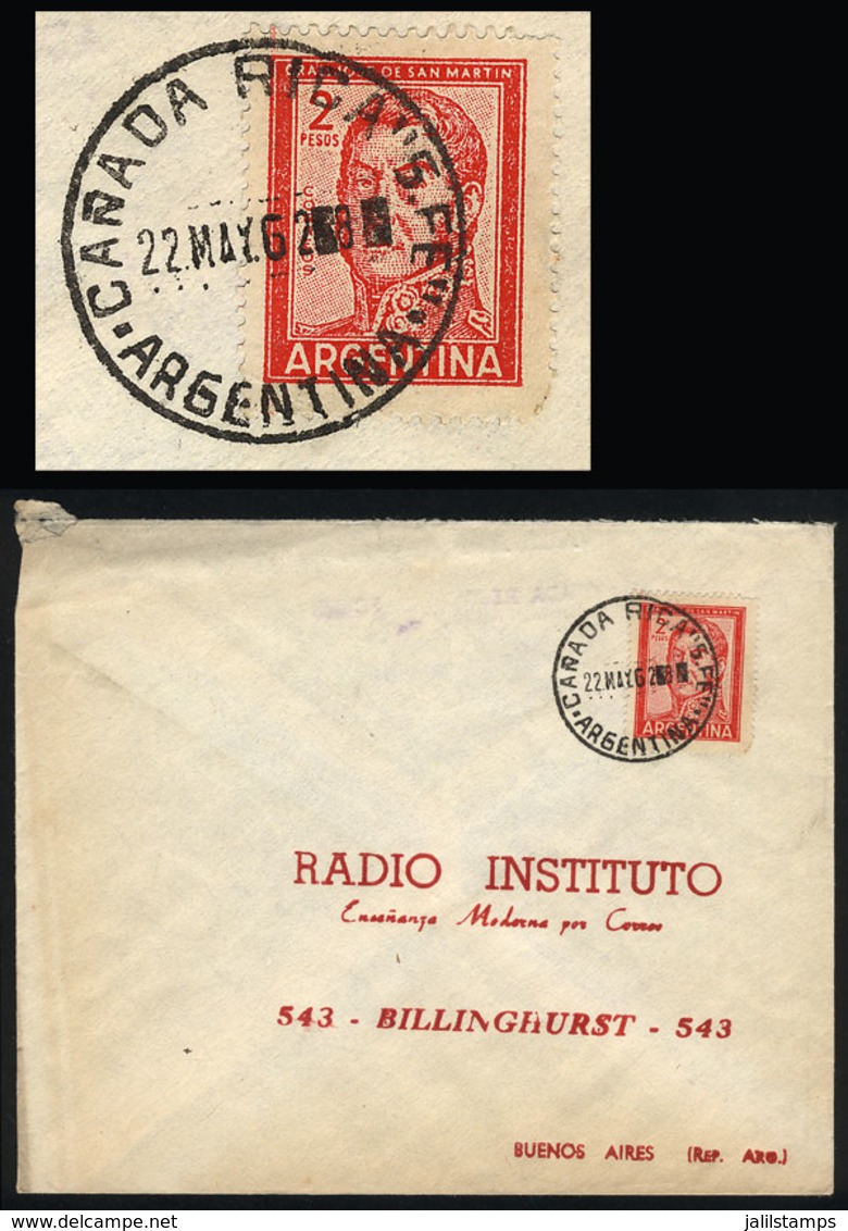 ARGENTINA: Cover Sent From CAÑADA RICA (Santa Fe) To Buenos Aires On 22/MAY/1962, VF Quality - Covers & Documents