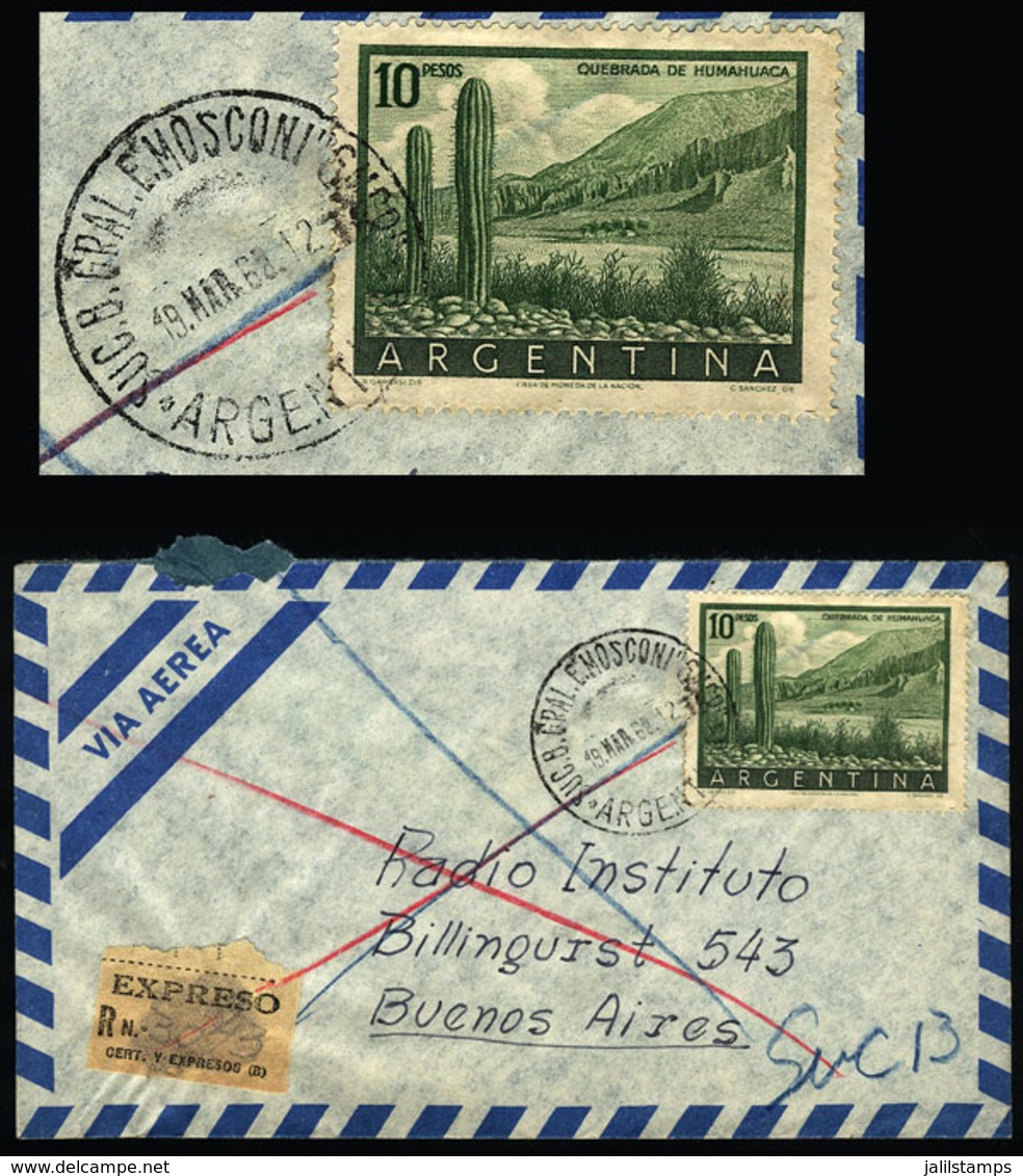 ARGENTINA: Express Airmail Cover Sent From COMODORO RIVADAVIA (Chubut) To Buenos Aires On 19/MAR/1969, Franked With 10P. - Storia Postale