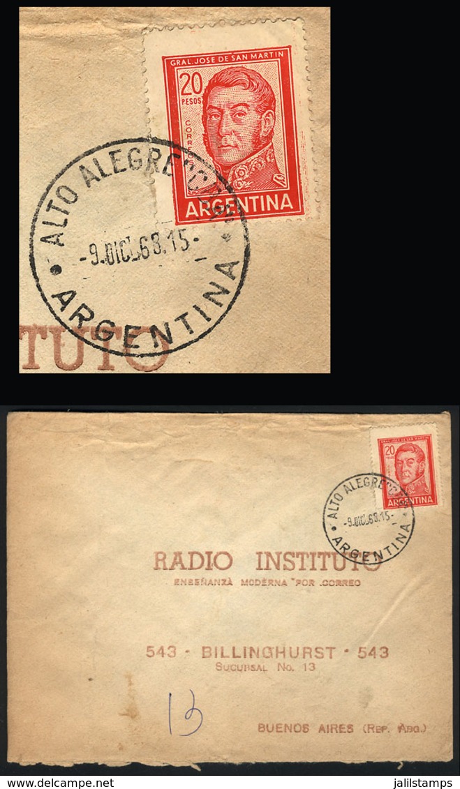 ARGENTINA: Cover Sent From ALTO ALEGRE (Córdoba) To Buenos Aires On 9/DE/1968 - Covers & Documents