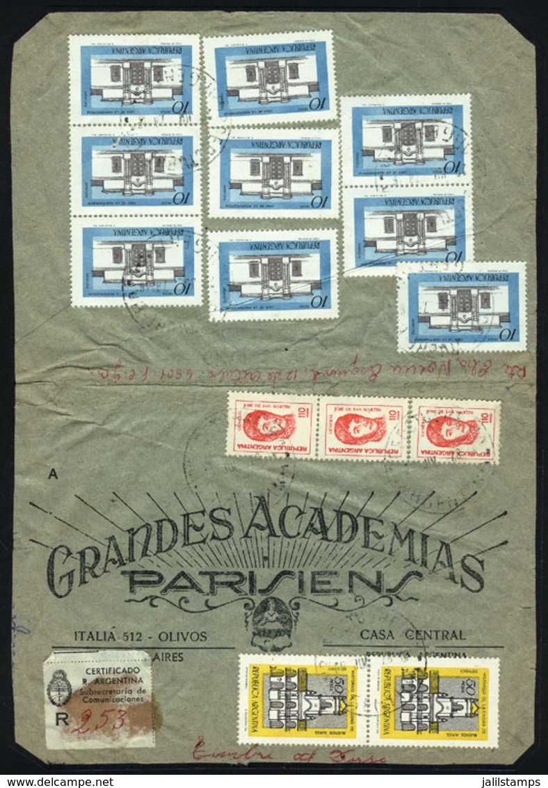 ARGENTINA: Registered Cover, Opened On 3 Sides For Display, Sent From 12 DE OCTUBRE (B.Aires) To Buenos Aires In JUL/197 - Brieven En Documenten