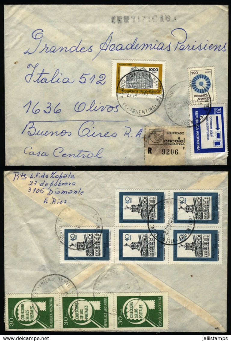 ARGENTINA: Registered Cover Mailed On 27/MAR/1980 With Postmark Of "VILLA LTDOR. GRAL. SAN MARTIN" (Entre Rios) To Bueno - Lettres & Documents